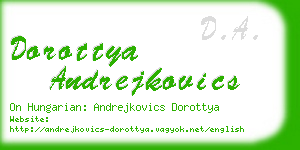 dorottya andrejkovics business card